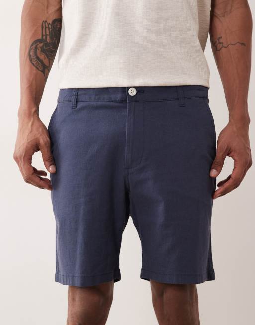 Jack & Jones – Granatowe szorty z domieszką lnu, 5 z 5