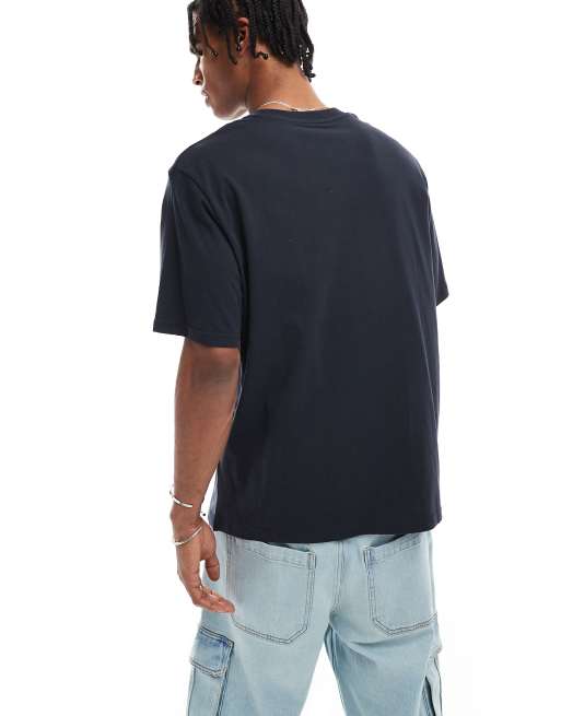 Jack & Jones – Granatowy T-shirt z logo z przodu, 3 z 4