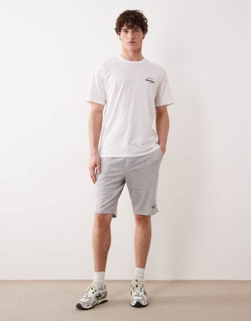 Jack & Jones – Grått set med t-shirt med logga och jersey-shorts, 4 av 5