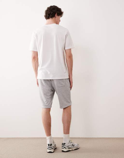 Jack & Jones – Grått set med t-shirt med logga och jersey-shorts, 5 av 5