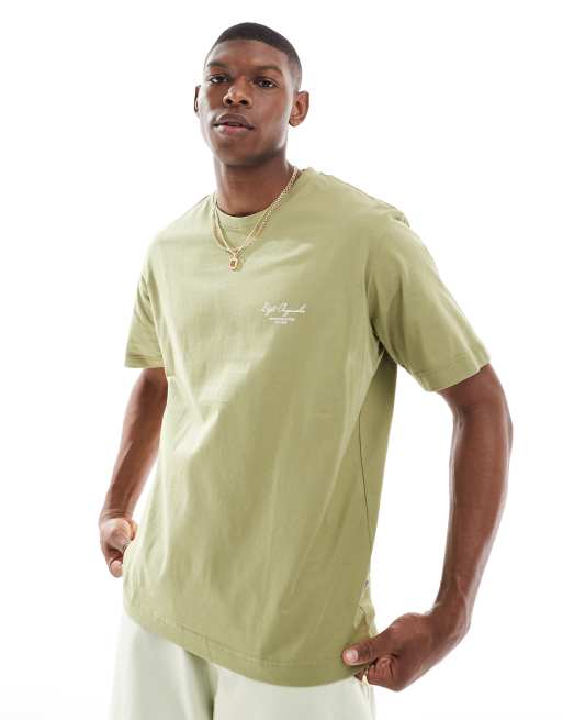 Jack & Jones - Grøn oversized T-shirt med vindueprint på ryggen, 2 af 4