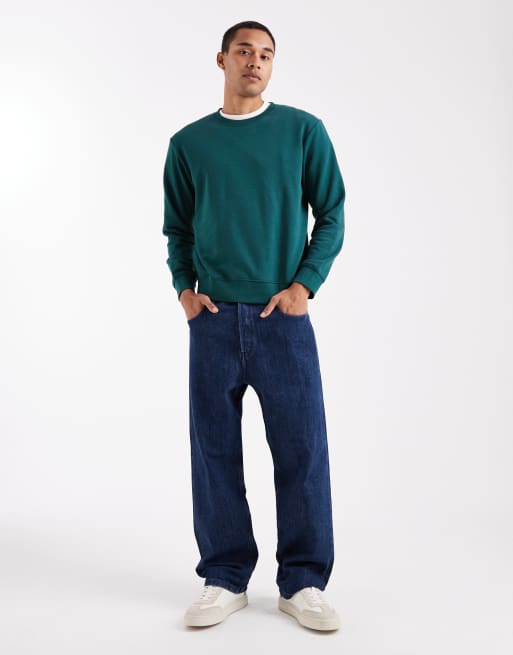 Jack & Jones - Grøn sweatshirt med Positano-grafik på ryggen, 2 af 5