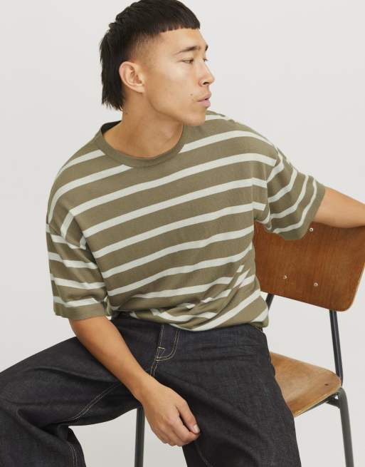 Jack & Jones - Grøn T-shirt i strik, 5 af 5