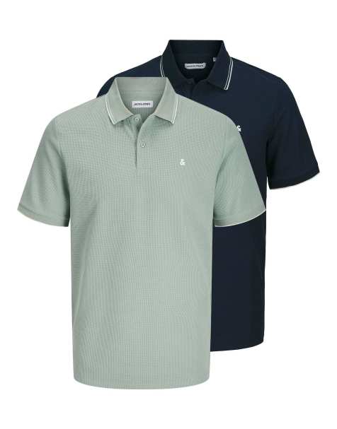 Jack & Jones – Grön och svart t-shirt, 2-pack - view 1