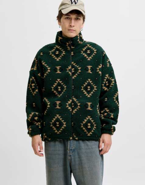 Jack & Jones – Grön sweatshirt i fleece - view 1