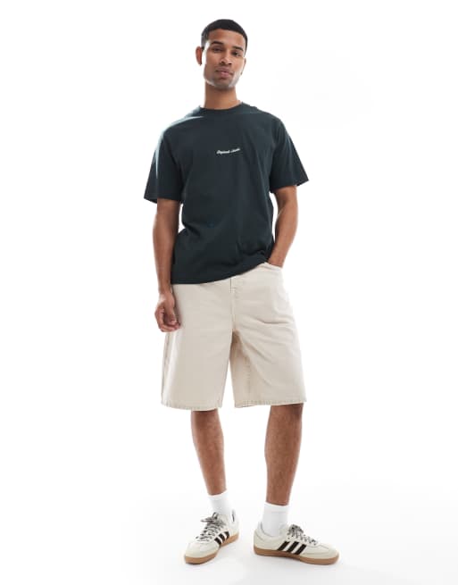 Jack & Jones – Grön t-shirt i oversize med Originals-broderi, 3 av 4