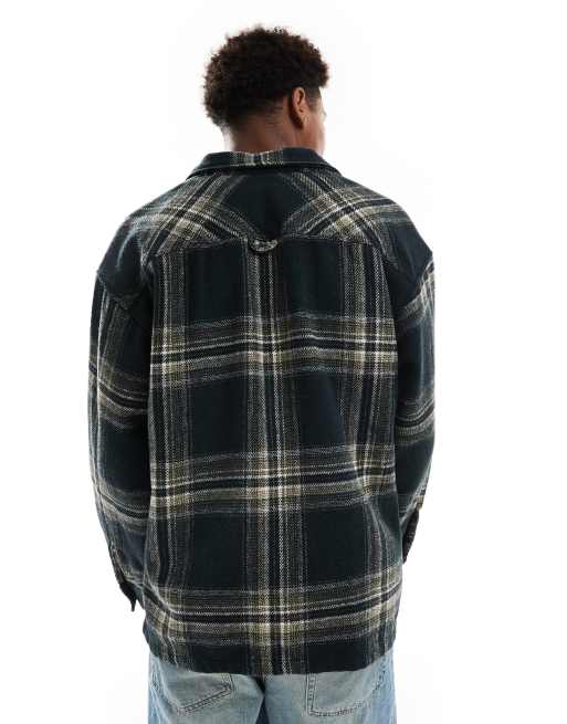 Jack & Jones – Gruba czarna koszula wierzchnia w kratkę , 2 z 4
