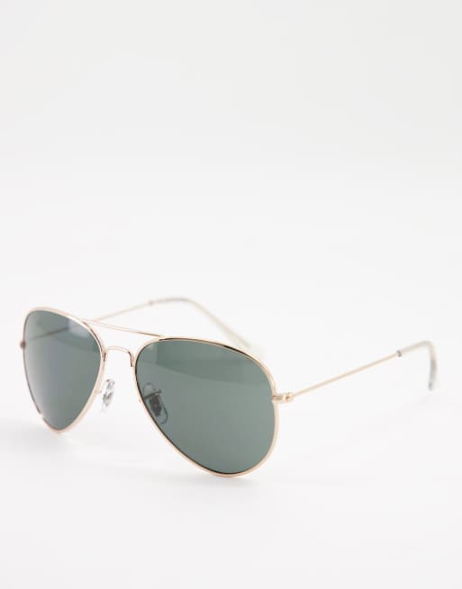 Jack & Jones - Guldfarvede aviator-solbriller