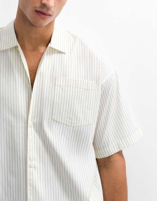 Jack & Jones – Gulrandig poplinskjorta med boxig passform, 4 av 7