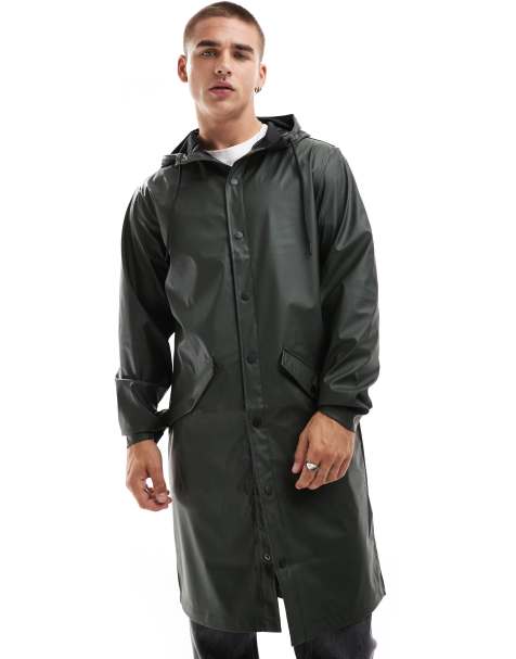 Jack & Jones – Gumowany płaszcz przeciwdeszczowy w kolorze khaki - view 1