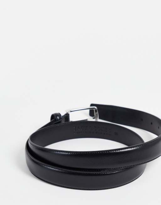 Jack & Jones – Gürtel aus hochwertigem, schwarzem Leder, 2 von 4