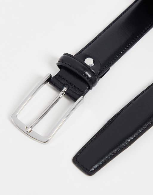 Jack & Jones – Gürtel aus hochwertigem, schwarzem Leder, 3 von 4