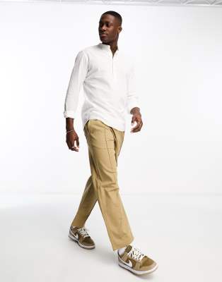 Jack Jones Hombre Jack & Jones PREMIUM JPRBLASUMMER HALF PLACKET L/S SN - Camisa Jack Jones México