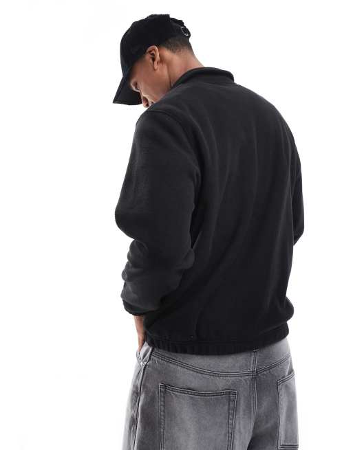 Jack & Jones half zip fleece with Originals logo in black | ASOS