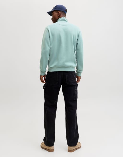 Jack & Jones Half zip in mineral blue, 2 of 7