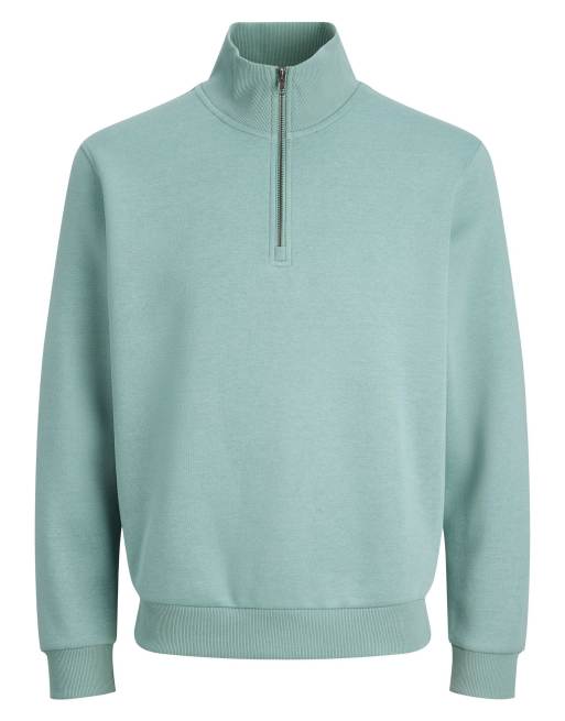 Jack & Jones Half zip in mineral blue, 7 of 7