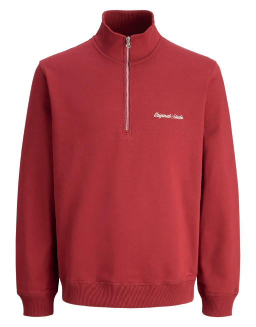 Jack & Jones Half zip in tibetan red, 7 of 7