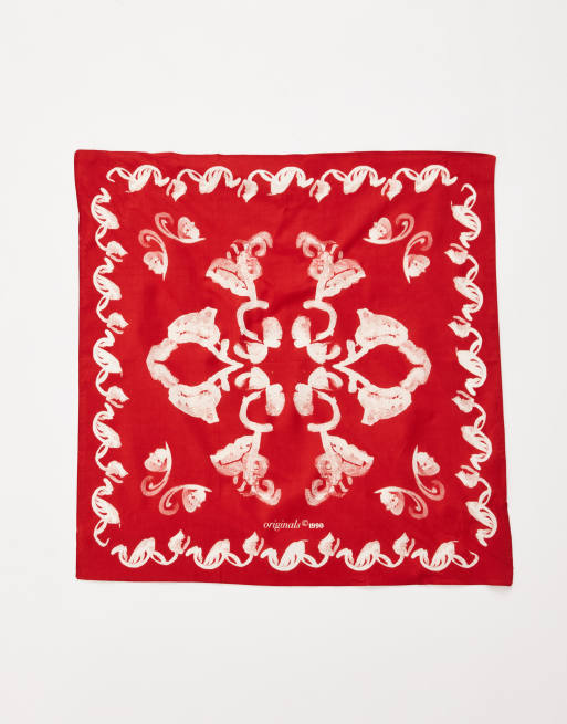 Jack & Jones – Halstuch in Rot mit Bandana-Print, 2 von 3