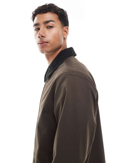 Jack & Jones - Harrington jack met kraag van corduroy in bruin, 5 van 5