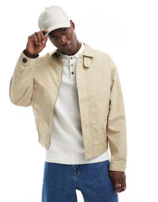 Jack & Jones harrington jacket in beige-Neutral