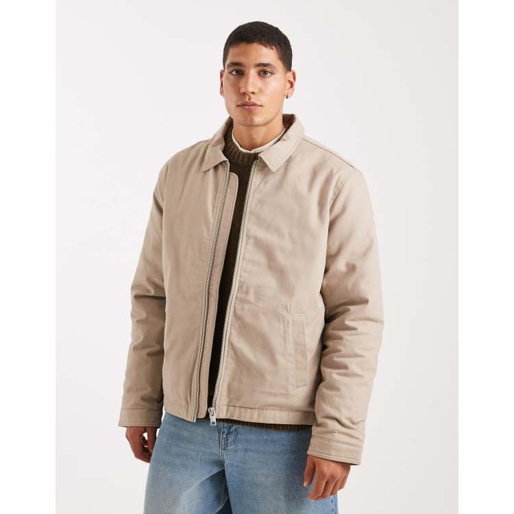Jack & Jones harrington jacket in beige | ASOS