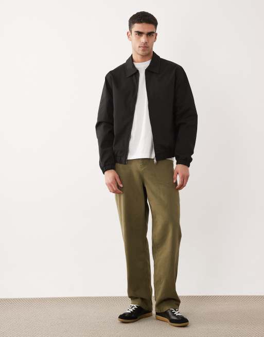 Jack & Jones harrington jacket in black, 2 of 5