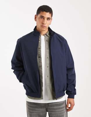 Jack & Jones Harrington Jacket In Blue