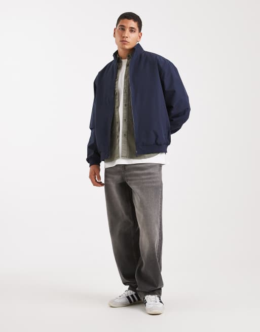 Jack & Jones harrington jacket in navy, 2 of 5