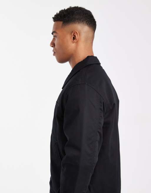 Jack & Jones harrington jacket with double zip in black