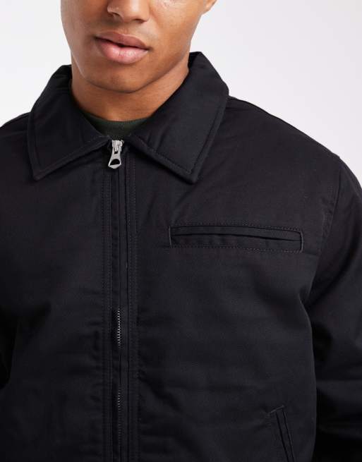 Jack & Jones harrington jacket with double zip in black