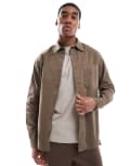 [Jack & Jones] Jack & Jones heavy twill shirt in brown XS Shitake