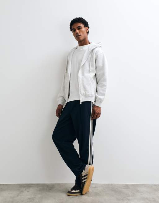 Jack & Jones heavyweight double zip hoodie in light gray, 2 of 5