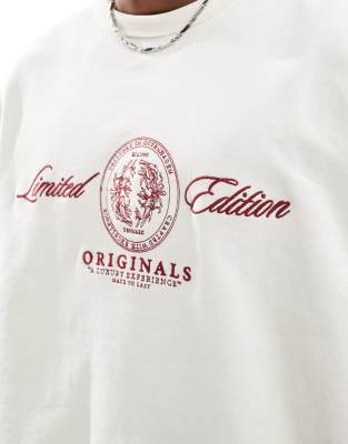 Jack & Jones Heavyweight Long Sleeve T-shirt With Embroidered Logo