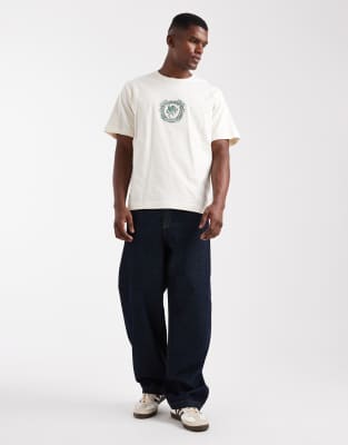 Jack & Jones Heavyweight T-shirt With Embroidery In White