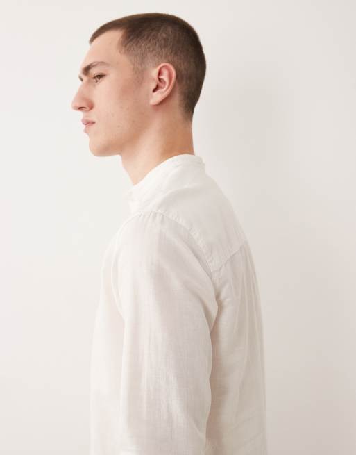 Jack & Jones – Hemd aus Leinenmix zum Hineinschlüpfen in Weiß, 4 von 5