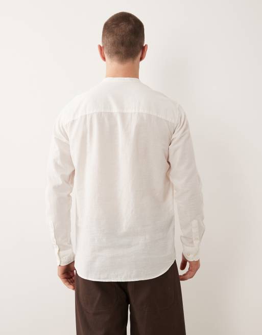 Jack & Jones – Hemd aus Leinenmix zum Hineinschlüpfen in Weiß, 5 von 5