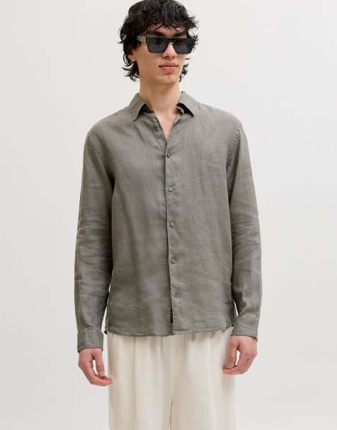 Jack & Jones – Hemd in rauchigem Olivgrün - view 1