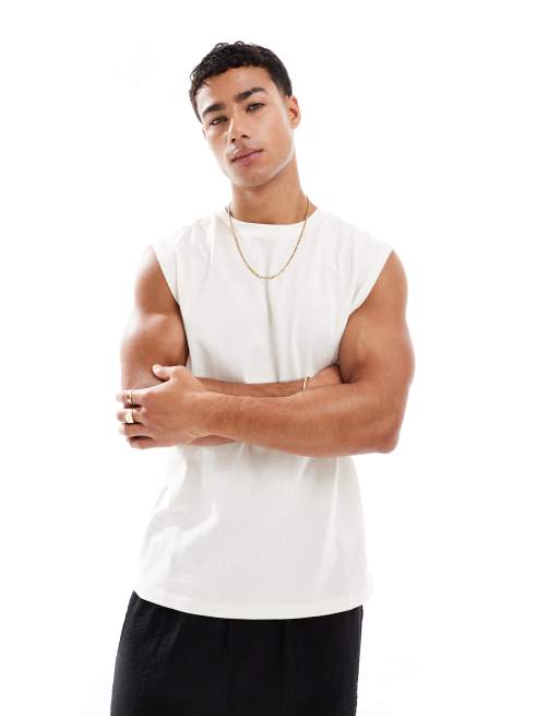 Jack & Jones - Hemdje met print van palm op de achterkant in crème, 2 van 4