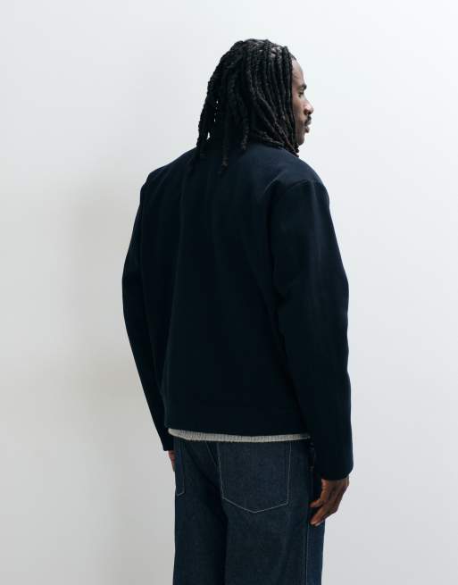 Jack & Jones high neck jacket in navy, 5 of 5