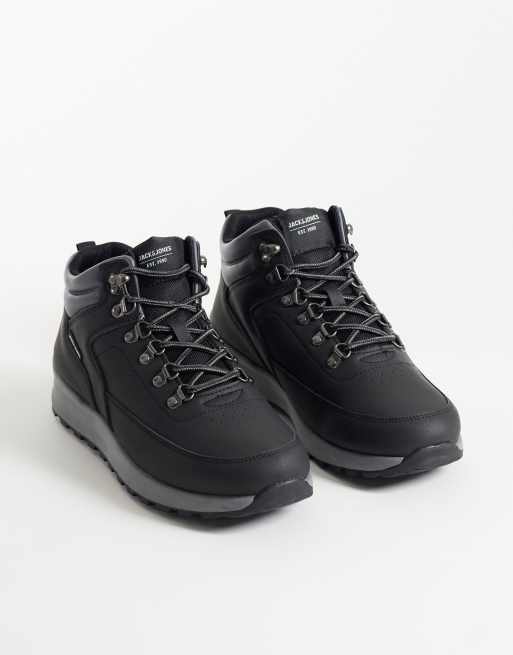 Jack & Jones hiker boots in black, 2 of 4