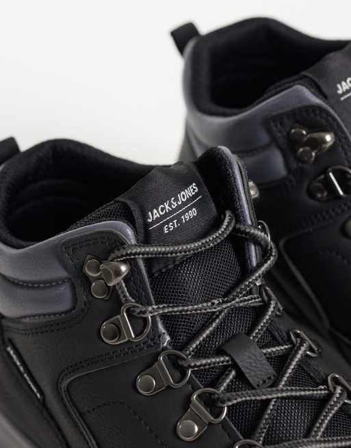 Jack & Jones hiker boots in black, 3 of 4