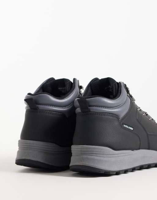 Jack & Jones hiker boots in black, 4 of 4