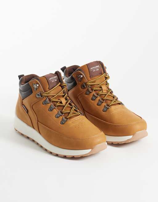 Jack & Jones hiker boots in tan, 2 of 4