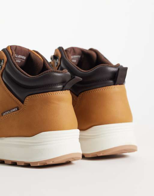 Jack & Jones hiker boots in tan, 4 of 4