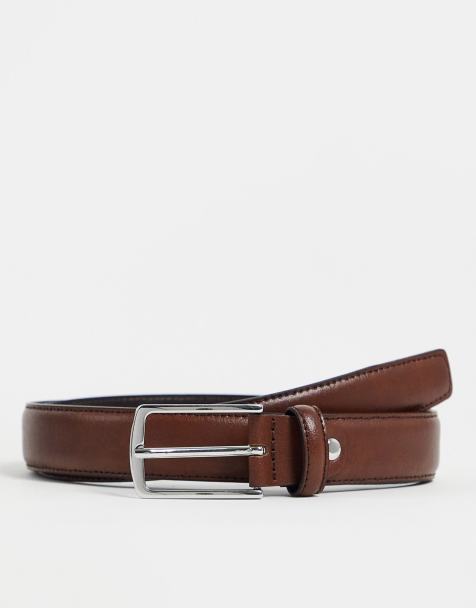 Jack & Jones – Hochwertiger Ledergürtel in Braun - view 1