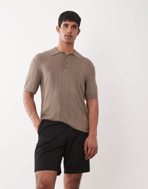 Jack & Jones – Hochwertiges Strick-Polohemd in Beige - view 1