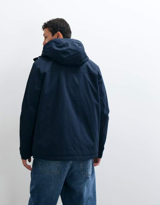 Jack & Jones hooded parka jacket in navy, 4 of 5
