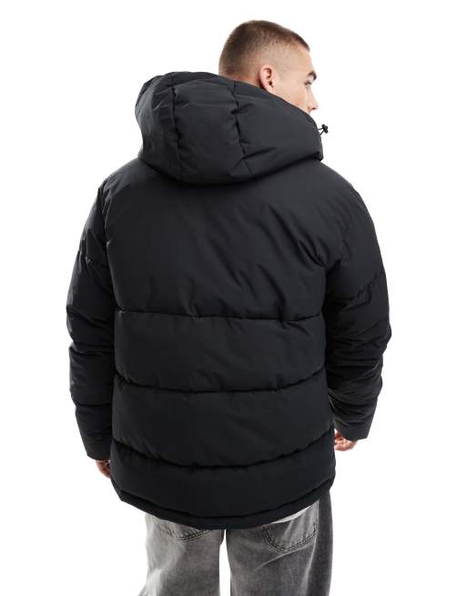 Jack & Jones hooded puffer jacket in black, 3 of 4