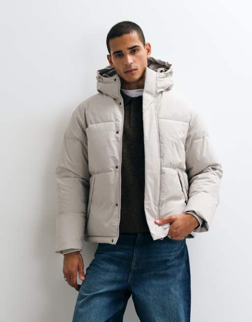 Jack & Jones hooded puffer jacket in white, 2 of 5