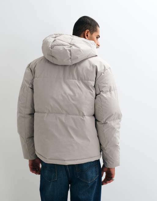 Jack & Jones hooded puffer jacket in white, 5 of 5